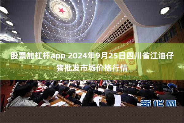 股票加杠杆app 2024年9月25日四川省江油仔猪批发市场价格行情