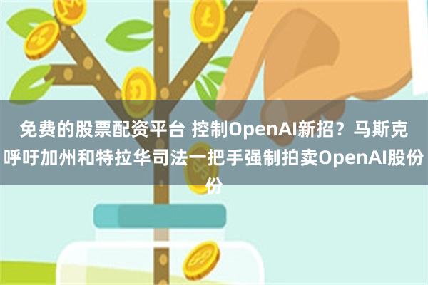 免费的股票配资平台 控制OpenAI新招？马斯克呼吁加州和特拉华司法一把手强制拍卖OpenAI股份